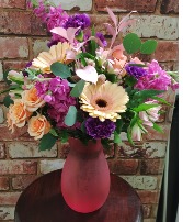 Peach Elegance Vase Arrangement