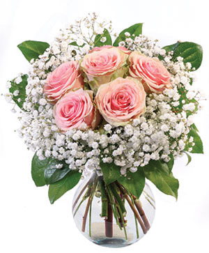 Peach Kiss Roses Floral Arrangement