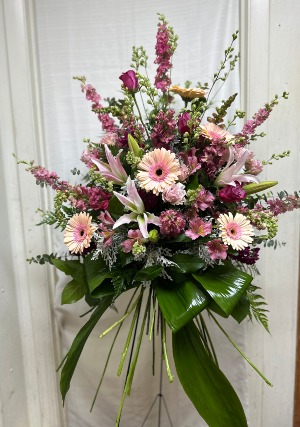 Peach & Lavender Standing Spray 