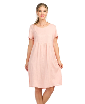 Peach Linen Dress S;M;L