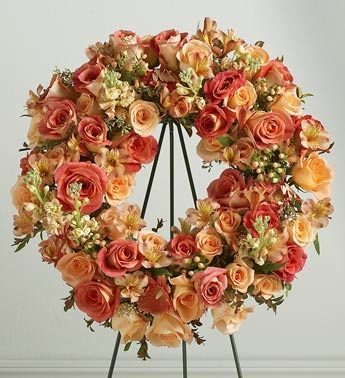 PEACH MEMORIAL STENDING WREATH 