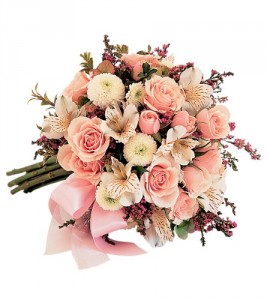 Peach Mixed Nosegay HF1714