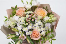 Peach Paradise Wrapped Bouquet