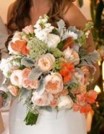 Peach Perfection Bouquet with water source
