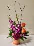 peach purple arrangement  