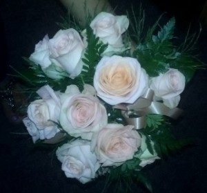 Peach Rose Bridesmaids Bouquet 