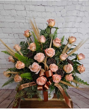 Peach Shimmer  Sympathy Arrangement