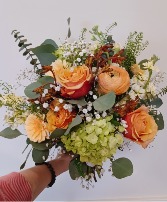 Peach Tones Wedding Bouquet