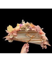 Peach Whisper Floral Fan Custom design