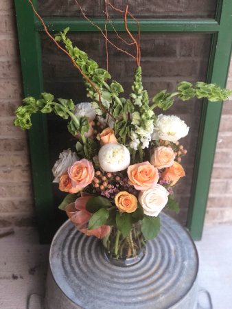 Peaches and Cream Dozen roses