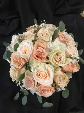 Peaches and Cream Wedding Bouquet in Red Lake, ON | FOREVER GREEN GIFT BOUTIQUE