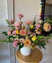 Peachy vase arrangement  