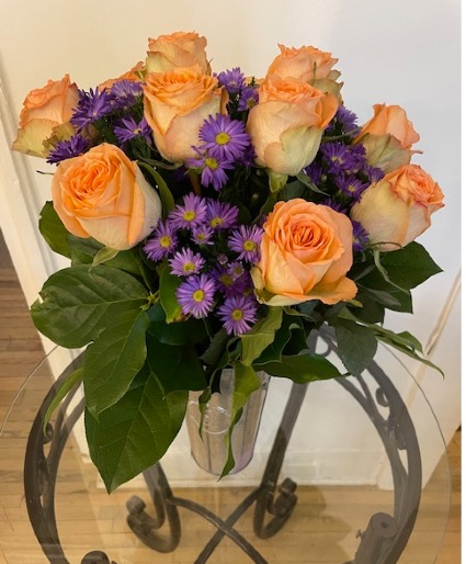 Peachy Keen dozen garden roses