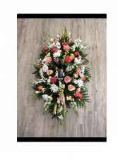 Peachy love Casket Casket Flowers