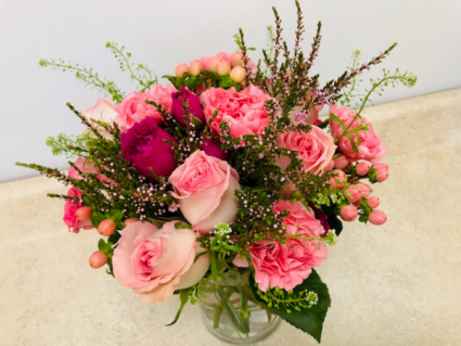 Peachy Pink Bouquet All Around Vase