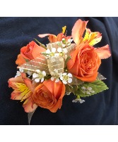 Peachy prom corsage Corsage