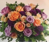 peachy purples bouquet 