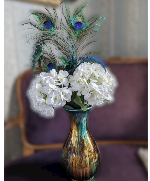Peacock Hydrangeas  Artificial