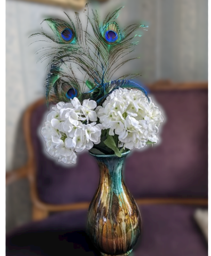 Peacock Hydrangeas Artificial