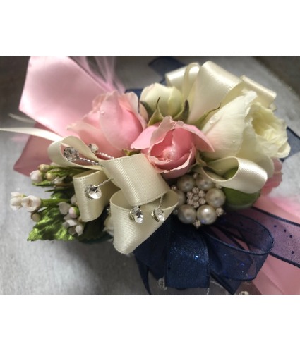 Pearl and Rhinestone Demure corsage