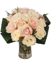 Pearl Perfection Roses Arrangement