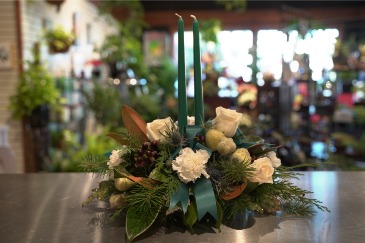 Peary Christmas Candle Centerpiece  in South Milwaukee, WI | PARKWAY FLORAL INC.