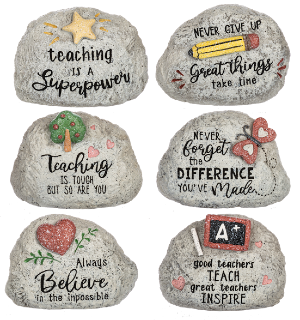 Pebble Teacher Paperweight Rocks 