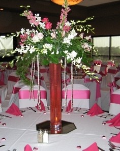 Pedestal Arrangements Wedding Reception Flowers In Gretna Ne