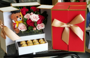 Peek A Boo Grad Box  Rose's and Chocolate Box