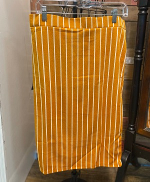 Pencil Skirt- Copper Stripe Pencil Skirt