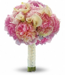 Peonies and Calla Lilies Wedding Bouquet