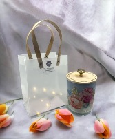 Peonies in Bloom Candle & Gift Tote  