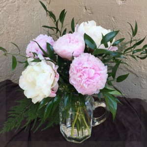 PEONIES...those are her favorite! Fresh cut vased arrangement in Auburn, AL | AUBURN FLOWERS & GIFTS PEONIES...those are her favorite! Fresh cut vased arrangement in Auburn, AL | AUBURN FLOWERS & GIFTS