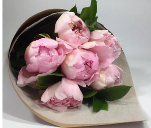 Peonies Wrapped Bouquet  