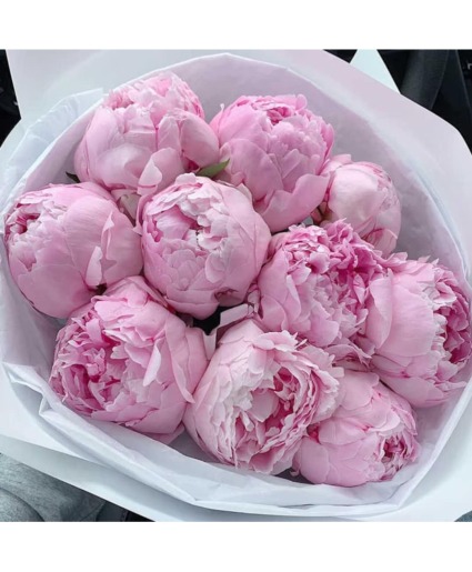 Peonies Wrapped Bouquet Wrapped Bouquet