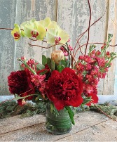 Peony and Orchid Arrangement 