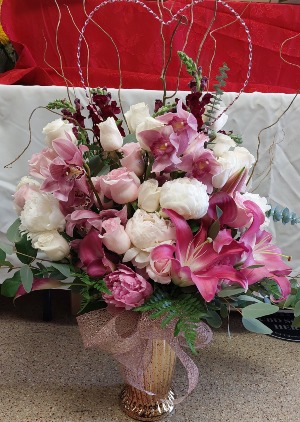 Peony and orchid fantasy anniversary
