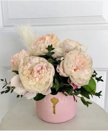 Peony Love- Key to my heart Mother's Day in Whittier, CA | Rosemantico Flowers