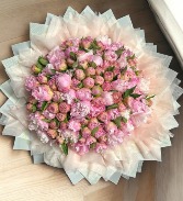 Peony Perfection Wrapped Bouquet