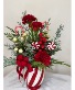 Peppermint Candy Cane Mug Holiday Flowers