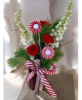 Peppermint Candy Vase Arrangement (LGOE)