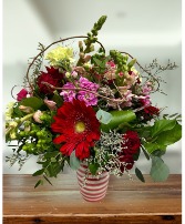 Peppermint Kiss Vase Arrangement