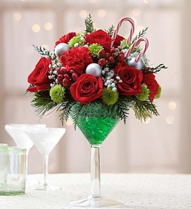 Peppermint Martini Bouquet Holiday Cocktail