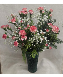 Peppermint Mini Carnation Bunches Christmas