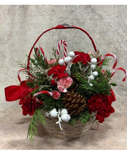 Peppermint Promise Basket Arrangement