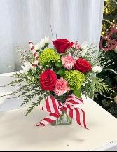 Peppermint Splash Vase Arrangement