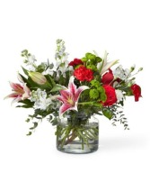Peppermint Swirl Joy bouquet Vase arrangement