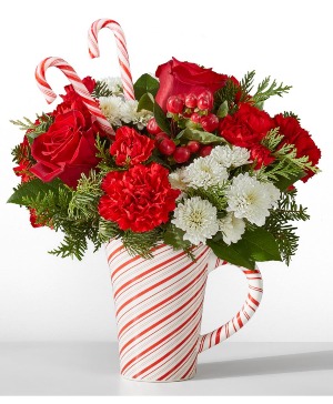 Peppermint Swirl Mug Arrangement C15