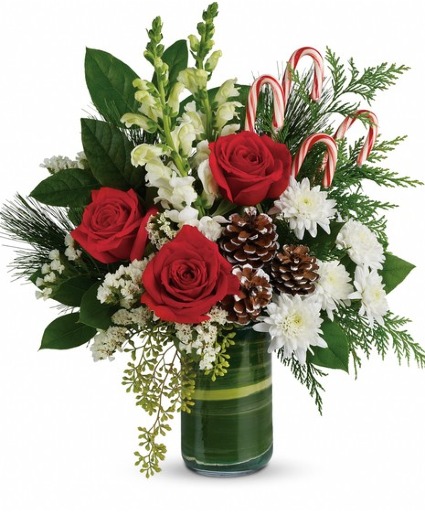 Peppermint Twist Festive Holiday Bouquet 