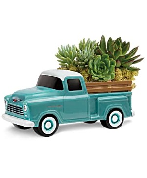 Perfect Chevy Pickup Succulent Garden